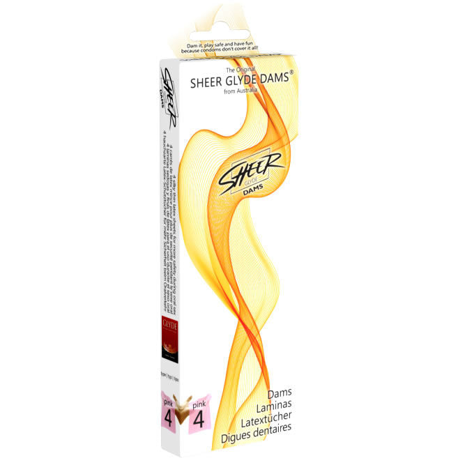 SHEER GLYDE - DAMS LATEX SHEETS ORALE SEX AARDBEI