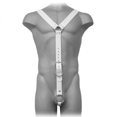 LEDEREN BODY - HARNAS HEREN WIT