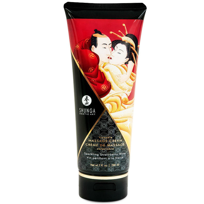 SHUNGA - AARDBEI EN CAVA MASSAGECRÈME 200 ML