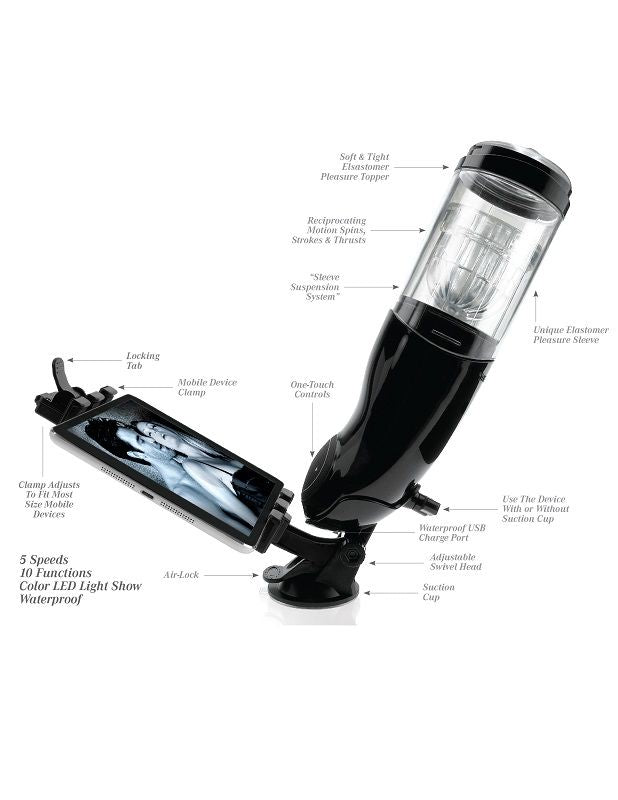 EXTREME TOYZ - PDX MEGA BATOR USB MANNELIJKE MASTURBATOR VAGINA WIT