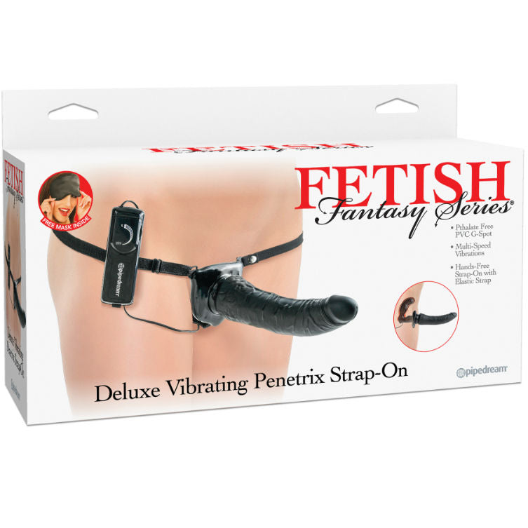 FETISH FANTASY SERIE - DELUXE SERIE PENETRIS ZWART VIBREREND HARNAS