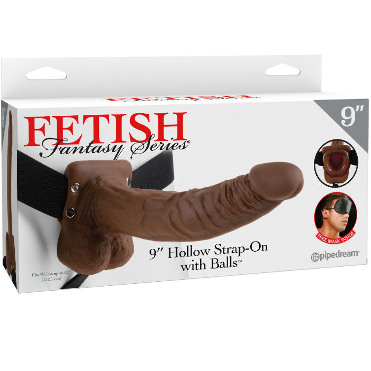FETISH FANTASY SERIE - 9 HARNAS MET HOLLE TESTIKELEN MAN 22,9 CM BRUIN
