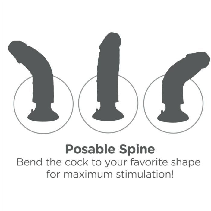 KING COCK - VIBRERENDE DILDO MET TESTIKELEN 25,5 CM NATUURLIJKE KLEUR