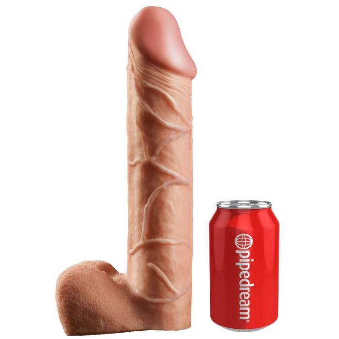 KING COCK - STRAP-ON MET HOLLE DILDO 30,5 CM EN VLEESKLEURIGE BANDJES