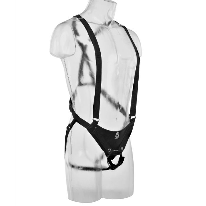 KING COCK - STRAP-ON MET HOLLE DILDO 30,5 CM EN VLEESKLEURIGE BANDJES