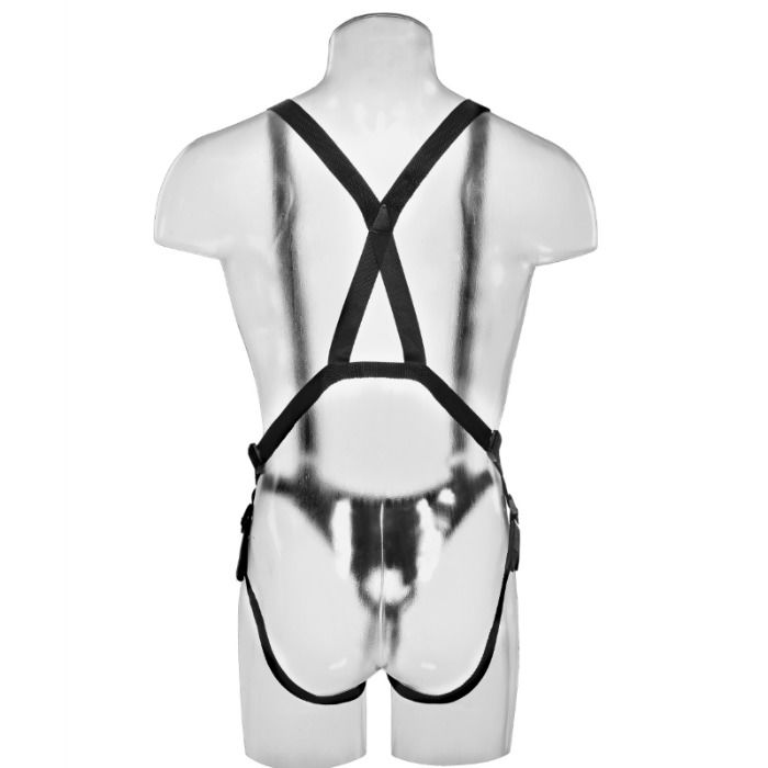KING COCK - STRAP-ON MET HOLLE DILDO 30,5 CM EN VLEESKLEURIGE BANDJES