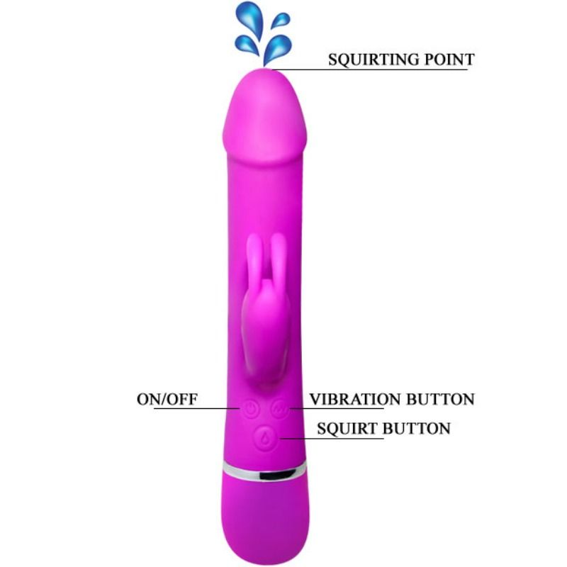 PRETTY LOVE - HENRY VIBRATOR MET 12 VIBRATIESTANDEN EN SQUIRTFUNCTIE