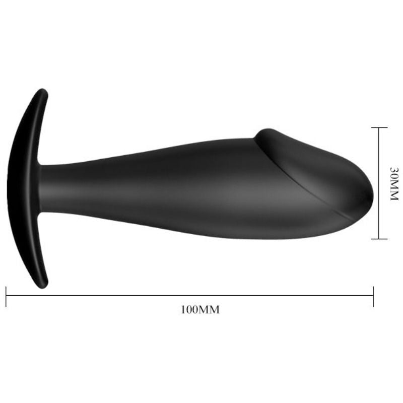 PRETTY LOVE - SILICONEN ANAALPLUG IN DE VORM VAN EEN ZWARTE PENIS