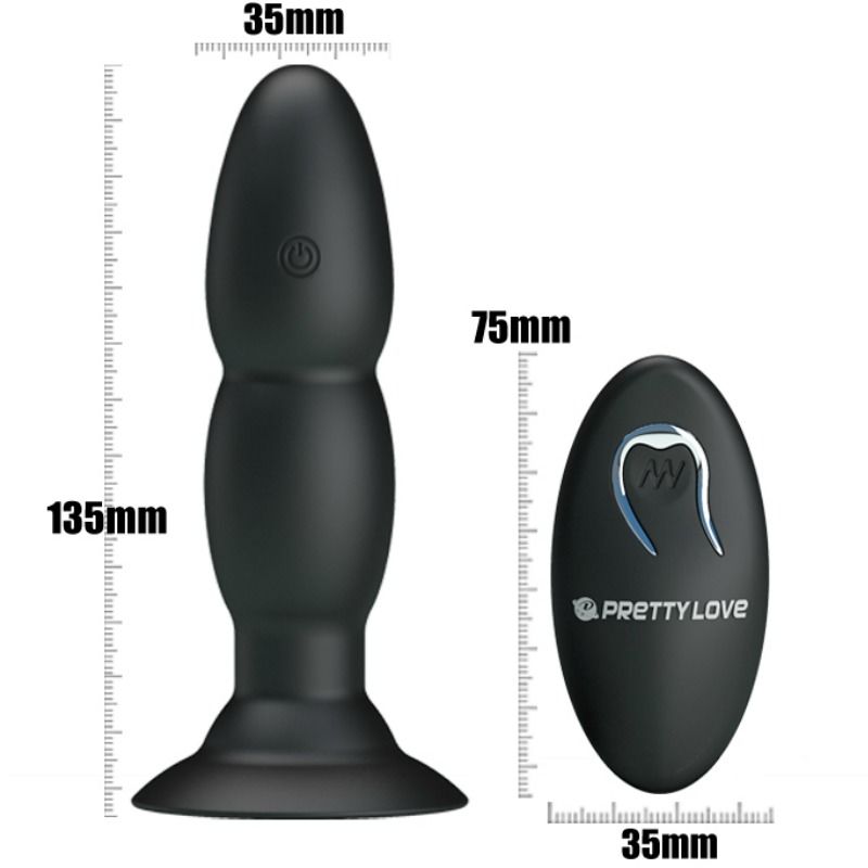 PRETTY LOVE - PLUG VIBRATOR EN AFSTANDSBEDIENING ROTATIE