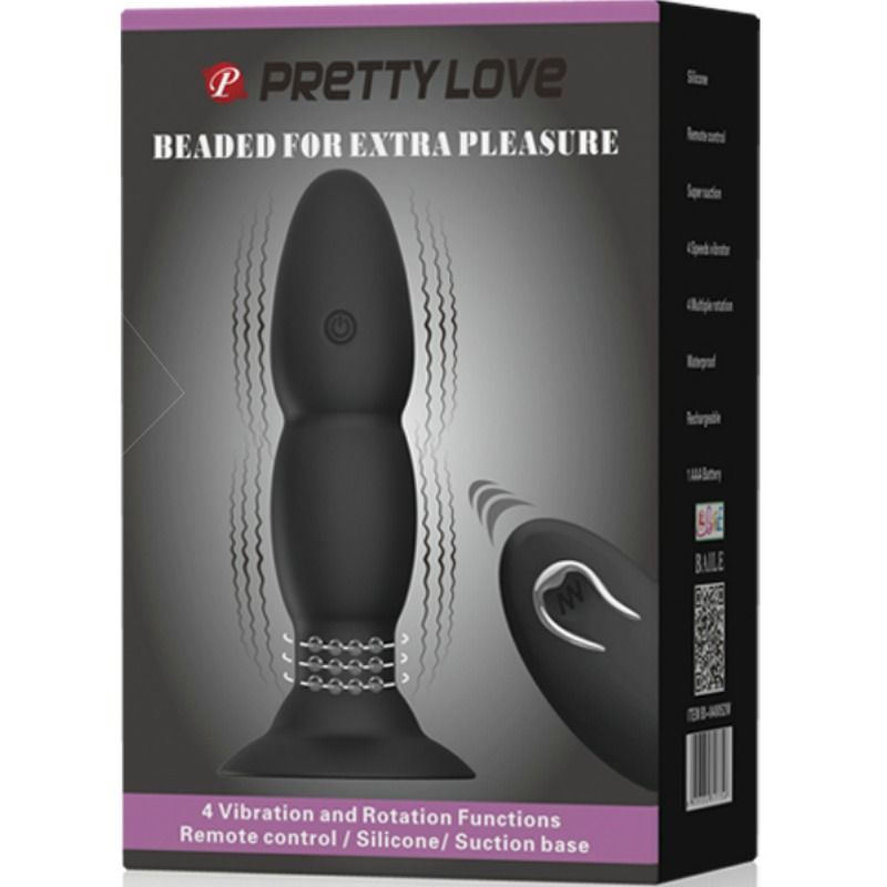 PRETTY LOVE - PLUG VIBRATOR EN AFSTANDSBEDIENING ROTATIE