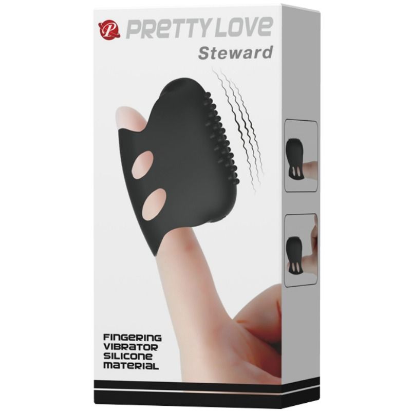 PRETTY LOVE - FLIRTATIE VIBRERENDE VINGERHOED STEWARD ZWART
