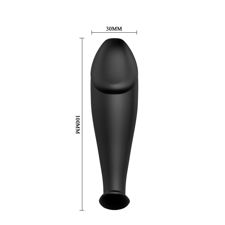 PRETTY LOVE - SILICONEN ANAAL PLUG PENISVORM MET 12 VIBRATIESTANDEN ZWART