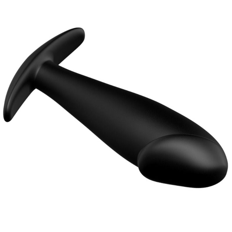 PRETTY LOVE - SILICONEN ANAAL PLUG PENISVORM MET 12 VIBRATIESTANDEN ZWART