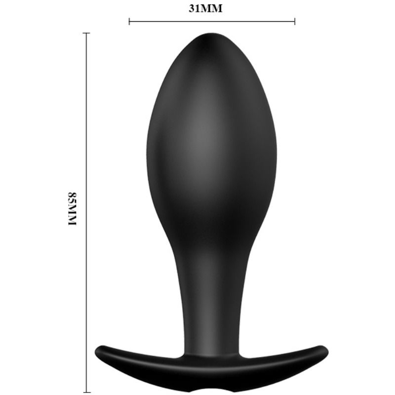 PRETTY LOVE - ANKERVORMIGE SILICONEN ANAAL PLUG 12 VIBRATIESTANDEN ZWART