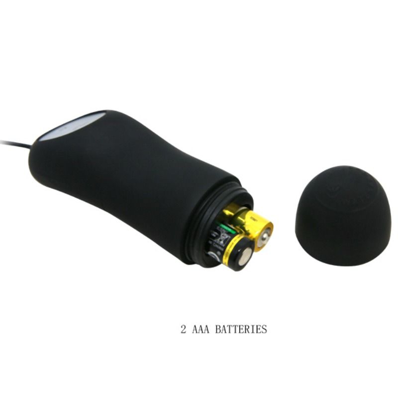 PRETTY LOVE - SILICONEN ANAAL PLUG 12 VIBRATIESTANDEN ZWART