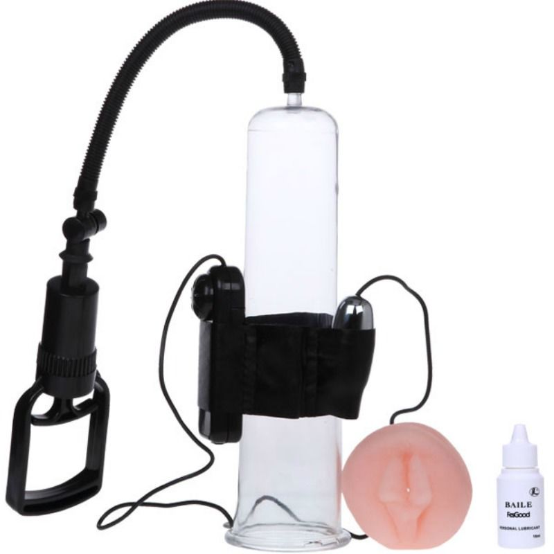 DANS - ERECTIEPOMP MET VINGERTREKKER EN VIBRATIE