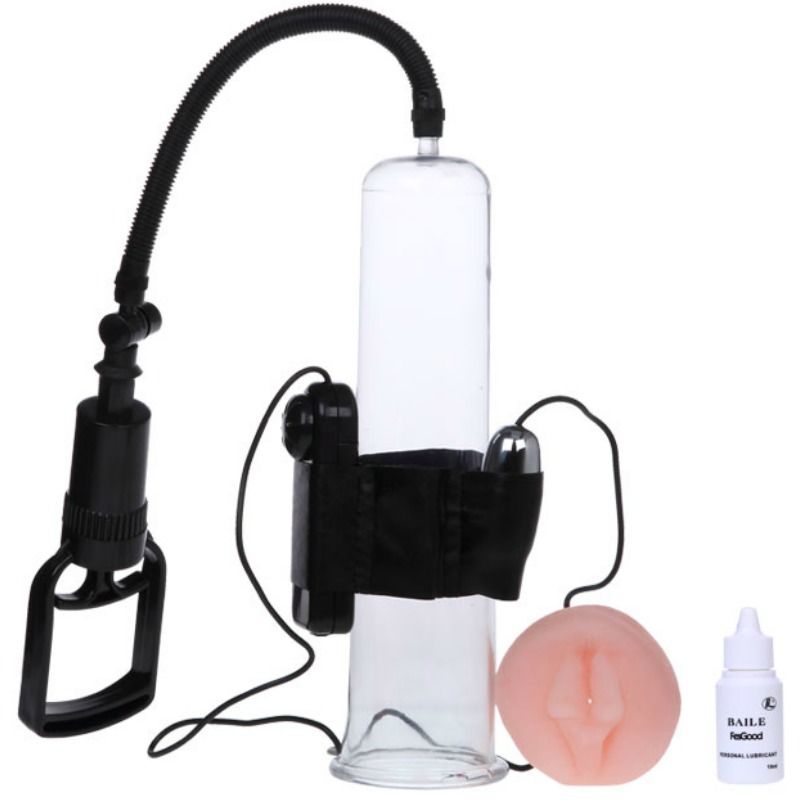 DANS - ERECTIEPOMP MET VINGERTREKKER EN VIBRATIE