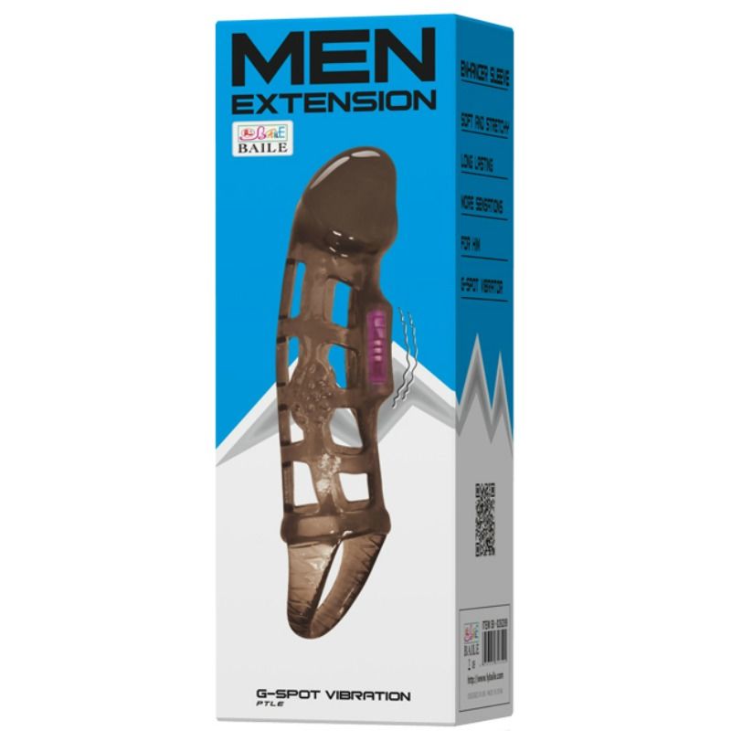 DANCE - VIBRERENDE PENISVERLENGER SLEEVE MET BAND 13,5 CM