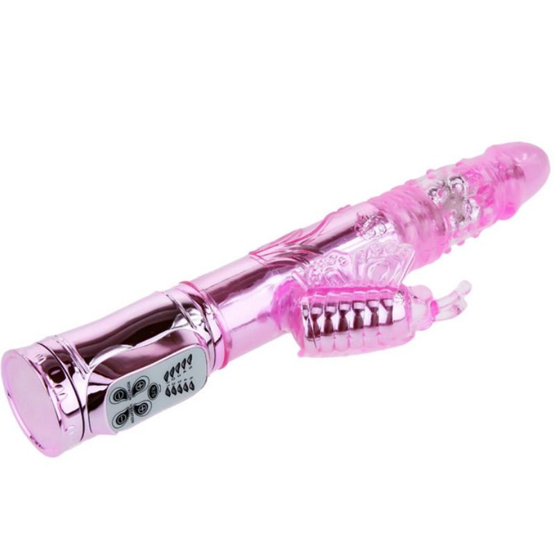 DANCE - OPLAADBARE VIBRATOR MET ROTATIE EN BOTTERENDE VLINDERSTIMULATOR