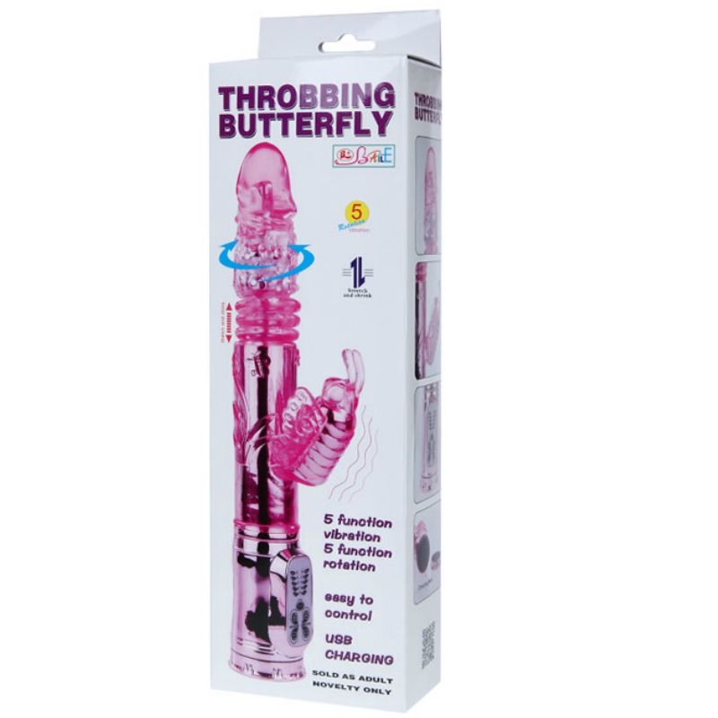 DANCE - OPLAADBARE VIBRATOR MET ROTATIE EN BOTTERENDE VLINDERSTIMULATOR