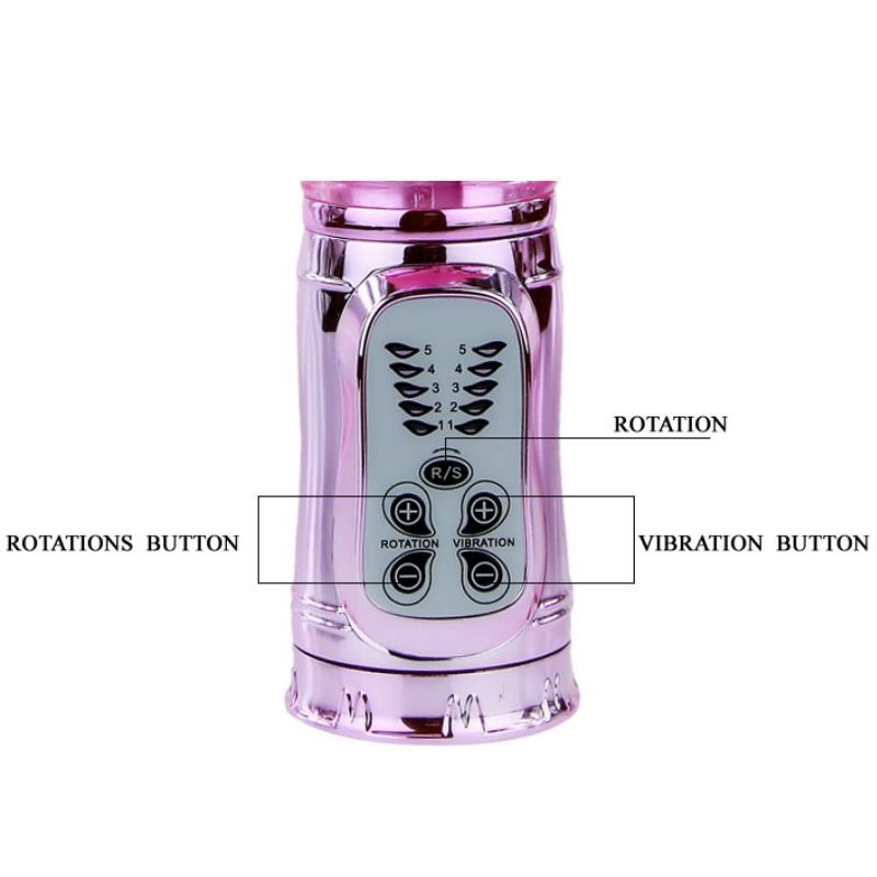 DANCE - OPLAADBARE VIBRATOR MET ROTATIE EN BOTTERENDE VLINDERSTIMULATOR
