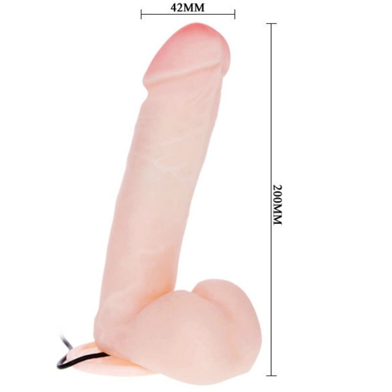 DANSEN - REALISTISCHE DILDO MET VIBRATIE EN ROTATIE 20 CM