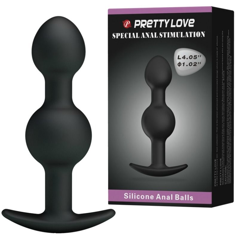 PRETTY LOVE - SILICONEN ANAALKRALEN SPECIALE STIMULATIE 10,3 CM ZWART