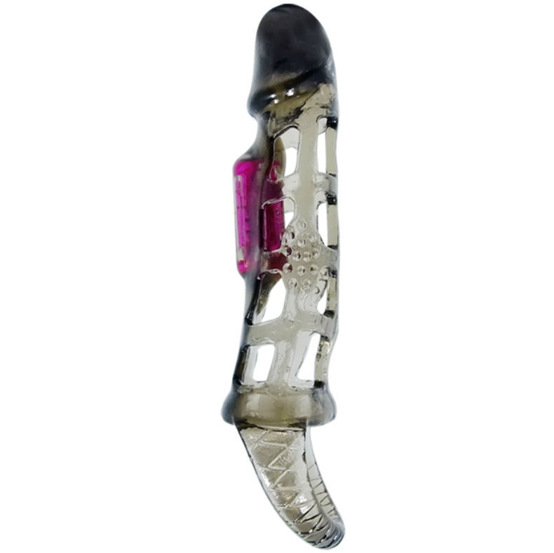 DANCE - VIBRERENDE PENISVERLENGER SLEEVE MET BAND 13,5 CM