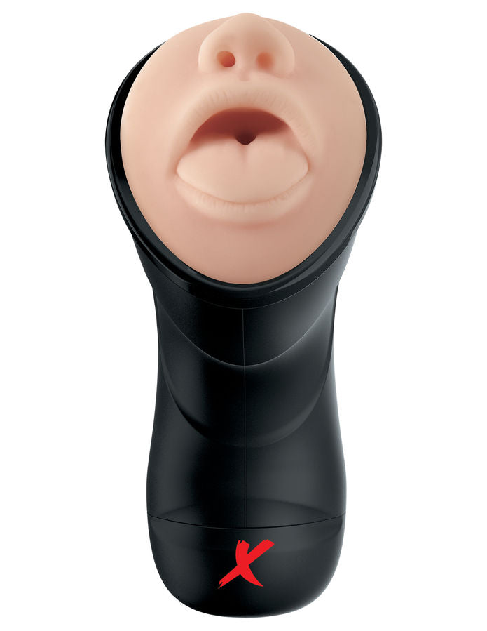 PDX ELITE - REALISTISCHE DIEPE KEELSTROOK MET VIBRATIE