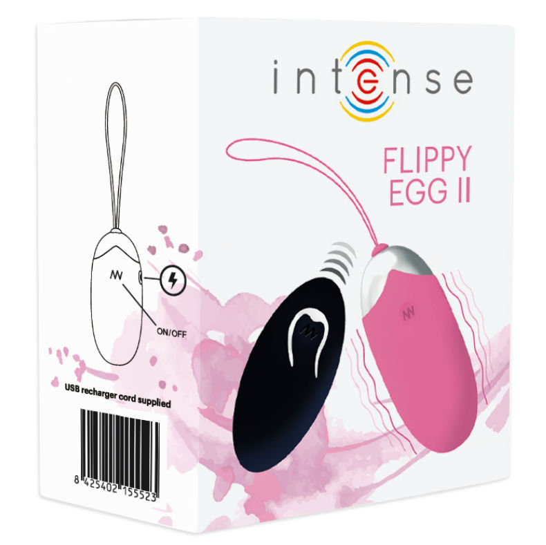 INTENSE - FLIPPY II OPLAADBARE AFSTANDSBEDIENING EGG PINK