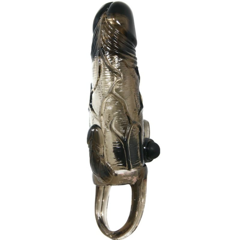 DANCE - BRAVE MAN ANAL EN CLITORIS VIBRERENDE PENIS SLEEVE 16.5 CM ZWART