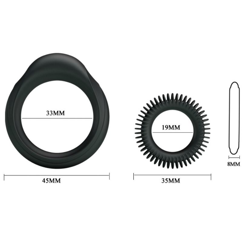 DANCE - KIT 2 SILICONEN RINGEN RING MANHOOD