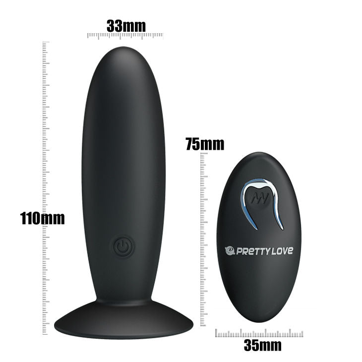 PRETTY LOVE - OPLAADBARE ANAALPLUG MET VIBRATIE EN AFSTANDSBEDIENING
