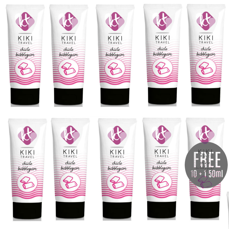 KIKÍ TRAVEL - GLIJMIDDEL MET BUBBLEGUMSMAAK 50ML 10 + 1 GRATIS