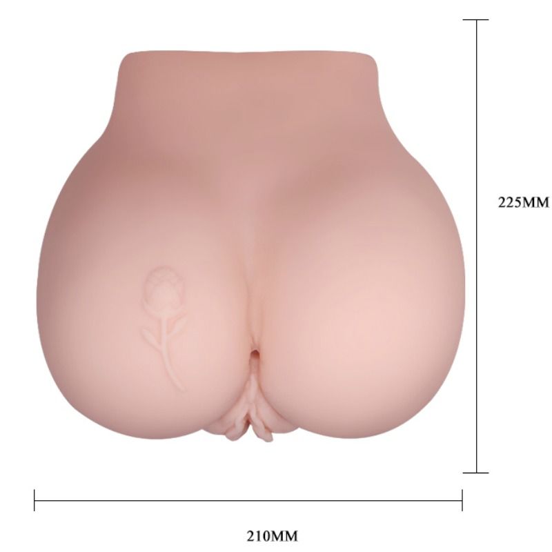CRAZY BULL - REALISTISCHE GETATOEËERDE VAGINA EN ANUS MET VIBRATIE