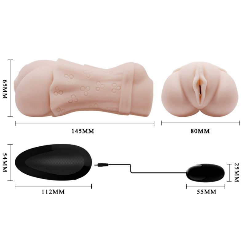 CRAZY BULL - WATER SKIN VAGINA MASTURBATOR MET VIBRERENDE KOGEL 2