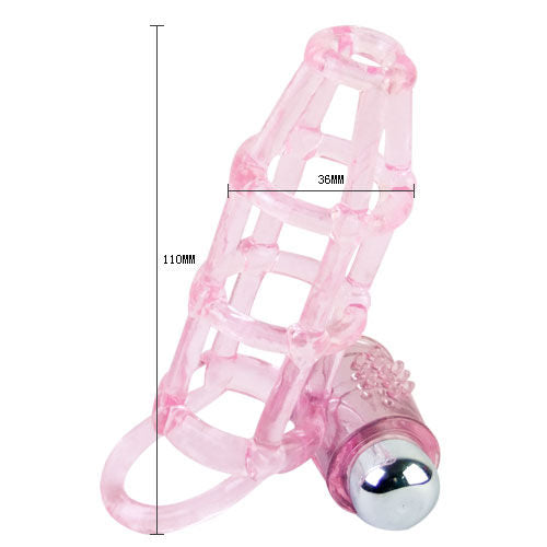 DANCE - SWEET 10 RHYTHMS ROZE SILICONEN PENIS MOUW EN RING