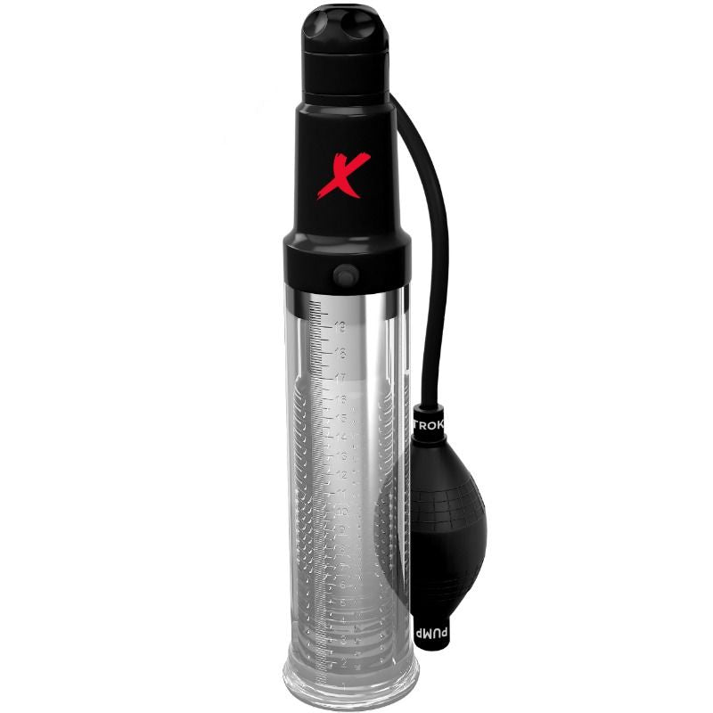 PDX ELITE - STIMULERENDE GOLFPOMP MASTURBATOR MET VIBRATIE ZUIG- EN POMPSTROOK