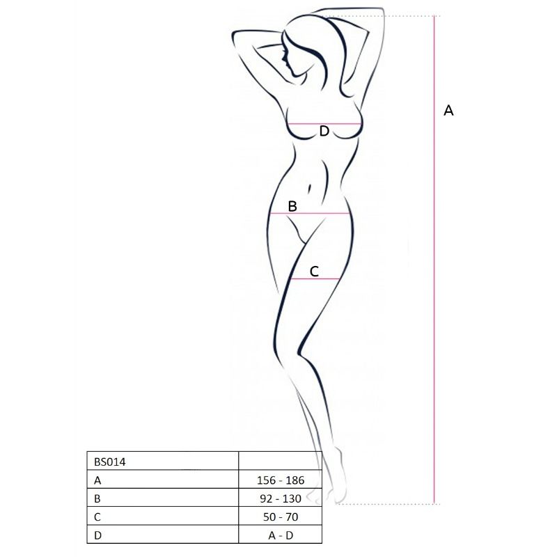 PASSIE - VROUW BS014 BODYSTOCKING WIT ONE SIZE