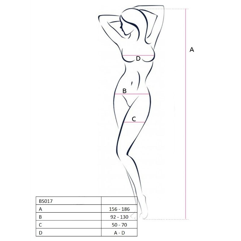 PASSIE - VROUW BS017 BODYSTOCKING WIT ONE SIZE