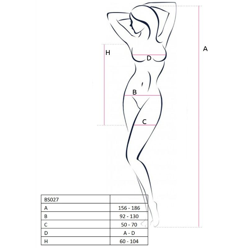 PASSIE - VROUW BS027 BODYSTOCKING STIJL WITTE JURK ONE SIZE