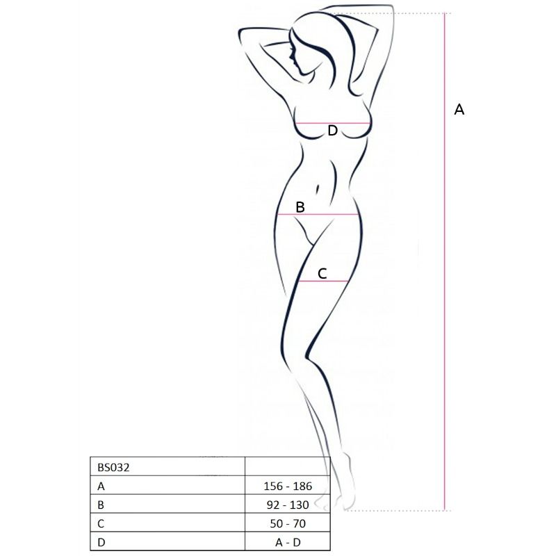 PASSIE - VROUW BS032 BODYSTOCKING ROOD ONE SIZE