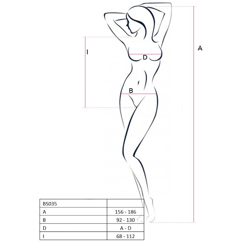 PASSIE - VROUW BS035 BODYSTOCKING ROOD ONE SIZE
