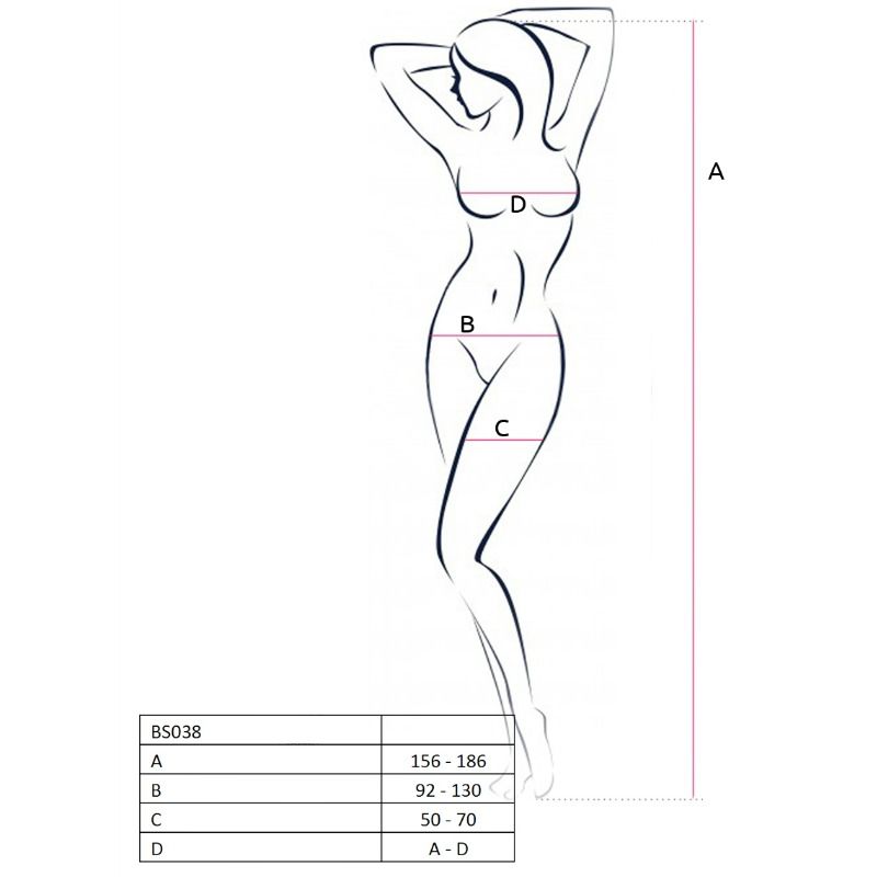 PASSIE - VROUW BS038 BODYSTOCKING ROOD ONE SIZE