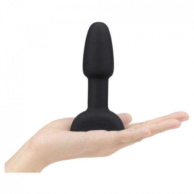 B-VIBE - RIMMING ANAAL PLUG MET AFSTANDSBEDIENING EN KLEIN ZWART