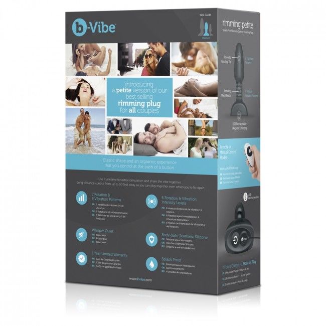B-VIBE - RIMMING ANAAL PLUG MET AFSTANDSBEDIENING EN KLEIN ZWART