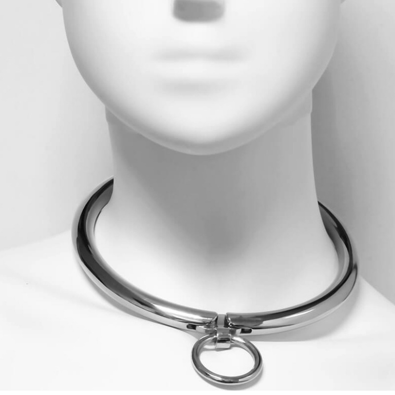 METAL HARD - METALEN HALSBAND MET COMBINATIESLUITING 13,5 CM