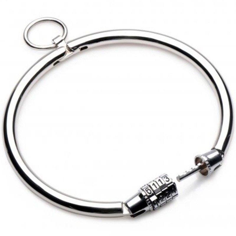 METAL HARD - METALEN HALSBAND MET COMBINATIESLUITING 13,5 CM