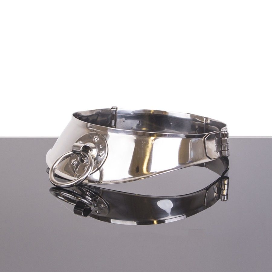 METAAL HARD - BEPERKINGSHALSBAND MET RING