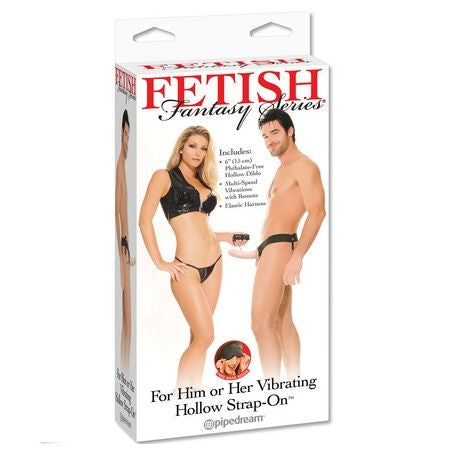 FETISH FANTASY SERIE - HOL TRILLEND HARNAS VOOR HEM EN HAAR NATUURLIJK 14CM